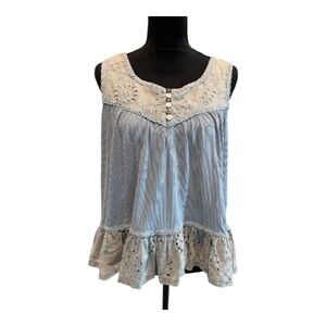 POL Brenda Tank Light Blue Sleeveless Top